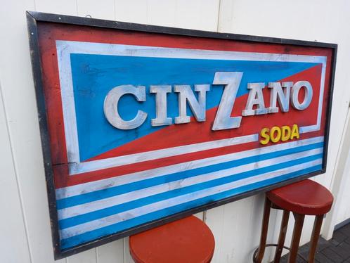 Panneau publicitaire Cinzano, bar de plage de Mancave, Collections, Marques & Objets publicitaires, Utilisé, Panneau publicitaire