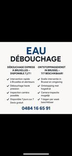 PLOMBIER DÉBOUCHEUR WC/EVIER PETIT PRIX! 0484166591 AP 95€, Diensten en Vakmensen, Garantie, Onderhoud