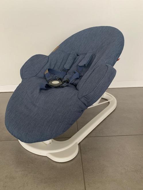 Stokke steps wipstoel jeansblauw, Kinderen en Baby's, Wipstoeltjes, Zo goed als nieuw, Wipstoel, Overige merken, Met gordel(s) of riempje(s)