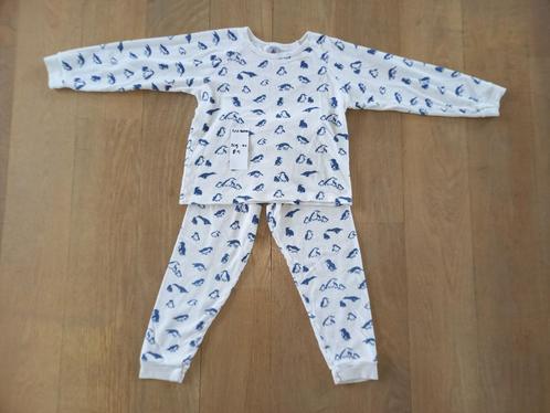 Niet seizoensgebonden pyjama met pinguins petit bateau 9-10, Kinderen en Baby's, Kinderkleding | Maat 134, Zo goed als nieuw, Jongen