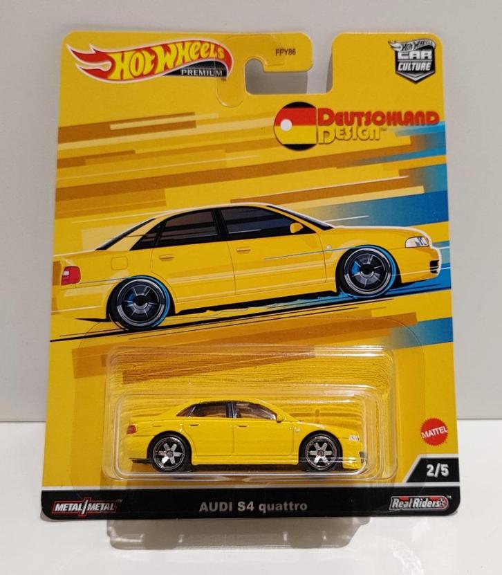 Hot Wheels Audi S4 Quattro Deutschland Design Premium, Hobby en Vrije tijd, Modelauto's | Overige schalen, Ophalen of Verzenden