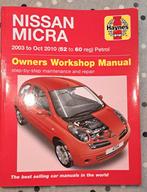 Nissan Micra workshop manual, Ophalen of Verzenden