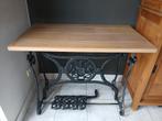 Commode avec ancien pied de machine à coudre - Chêne massif, Ophalen, Eikenhout, 50 tot 100 cm, Zo goed als nieuw