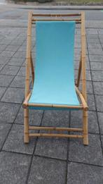 Chaise de plage/chaise de jardin vintage en bambou fort (cha, Jardin & Terrasse, Comme neuf, Rotin, Enlèvement, Pliant
