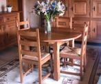 Table ronde/ovale + 6 chaises en chêne Gilson, Enlèvement, Comme neuf, Rond, Bois