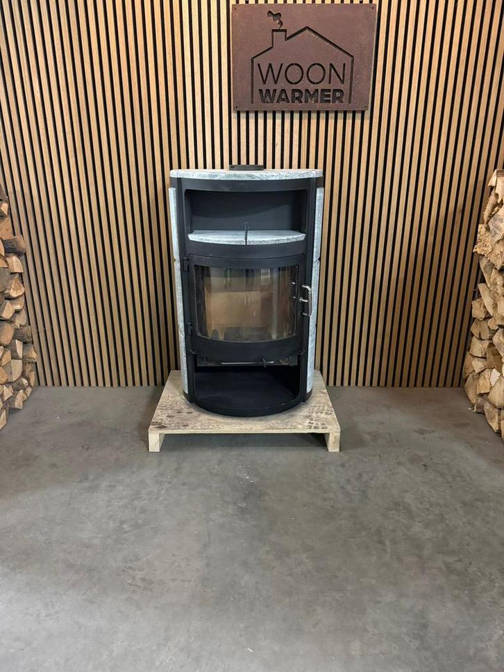 25182 Speksteenkachel Techno 8kw, Huis en Inrichting, Kachels, Gebruikt, Vrijstaand, Houtkachel, Hout, Ophalen