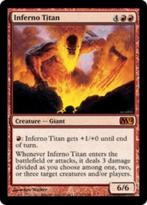 Inferno Titan - M12 - MTG - NM, Hobby en Vrije tijd, Verzamelkaartspellen | Magic the Gathering, Ophalen of Verzenden