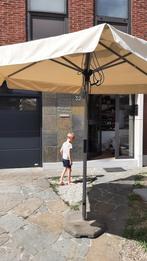 Beige parasol 300 cm met betonnen voet, Ophalen, Gebruikt, Kantelbaar, 2 tot 3 meter