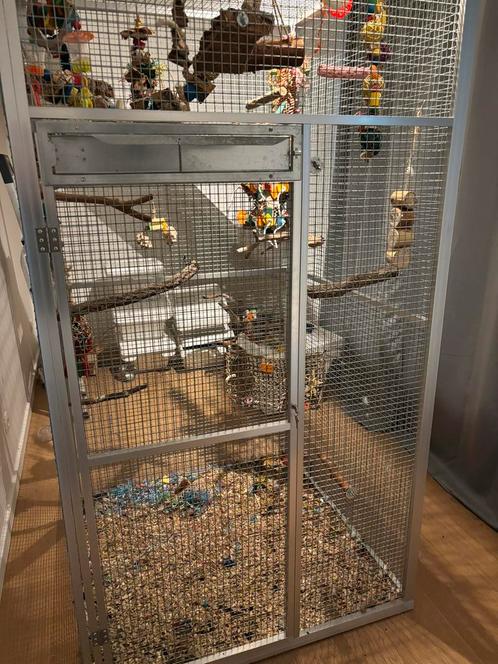 Nieuwe vogelkooi, Dieren en Toebehoren, Vogels | Hokken en Kooien, Zo goed als nieuw, Vogelkooi, Aluminium, Ophalen