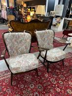 Paire de fauteuils scandinaves vintage en bois courbé, Enlèvement ou Envoi