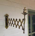 2 antieke koperen schaarlampen, Ophalen of Verzenden