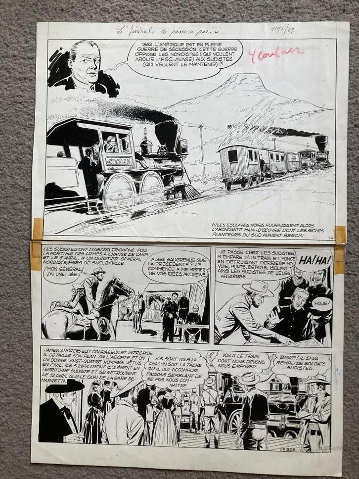 Oncle Paul 4 planches originales Geralad Forton, Livres, BD, Utilisé, Série complète ou Série, Enlèvement