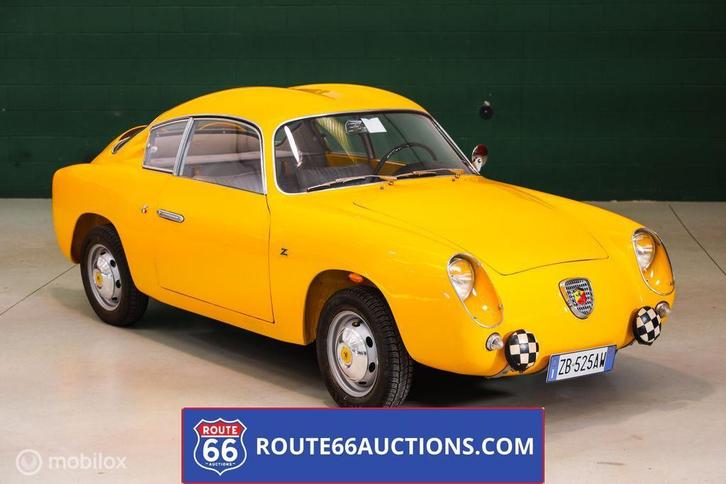 Fiat-Abarth 750 Zagato | 1958 | Route 66 Auctions, Auto's, Oldtimers, Bedrijf, Te koop, Abarth, Benzine, Overige carrosserie, Handgeschakeld