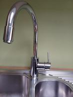 Keukenkraan Grohe uittrekbaar, Doe-het-zelf en Bouw, Sanitair, Ophalen, Zo goed als nieuw, Chroom, Kraan