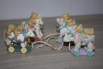 set van 4 Cherished Teddies , dieren speelgoed trektouw 6 cm, Collections, Ours & Peluches, Enlèvement ou Envoi, Comme neuf, Statue