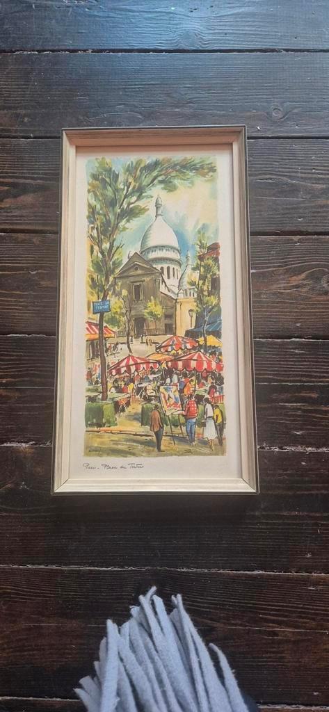 Paris - place du tertre, Antiek en Kunst, Kunst | Schilderijen | Abstract, Ophalen