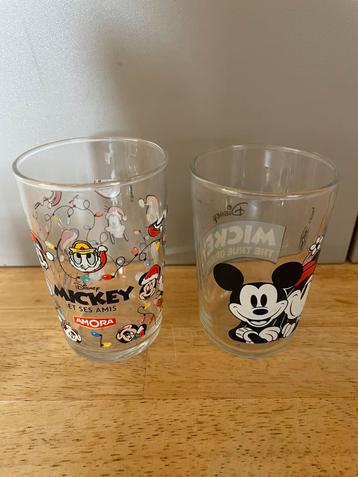 2 glazen Mickey Disney, Verzamelen, Glas en Drinkglazen, Ophalen of Verzenden, Zo goed als nieuw