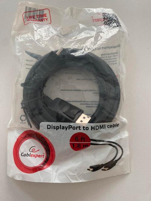 1,8m Displayport to HDMI kabel Allteq CC-DP-HDMI-6, Computers en Software, Pc- en Netwerkkabels, Nieuw, Ophalen