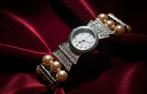 Parelkwartshorloge voor dames, Handtassen en Accessoires, Horloges | Dames, Overige merken, Overige materialen, Polshorloge, Overige materialen