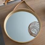 Miroir rond bois de bouleau 59cm (Maisons du Monde), Maison & Meubles, Comme neuf, Rond, Moins de 100 cm, 50 à 75 cm