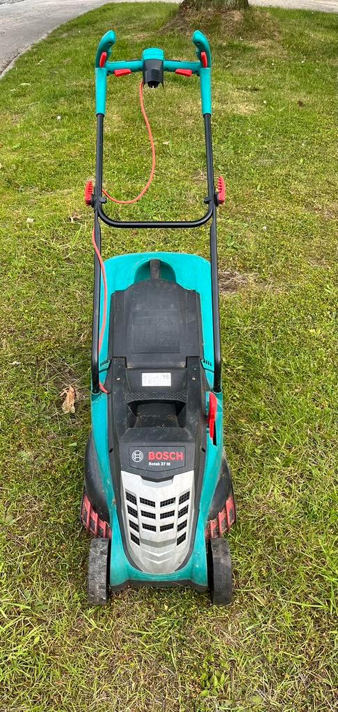 Grasmachine Bosch Rotak 37 elektrisch, Tuin en Terras, Grasmaaiers, Gebruikt, Elektrische grasmaaier, 30 t/m 39 cm, Elektrische starter