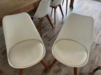 Eetkamerstoelen wit 8 stuks, Ophalen, Kunststof, Gebruikt, Wit