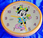 Horloge murale LORUS ronde Minnie, quartz, 24,5 cm NEUVE, Maison & Meubles, Analogique, Enlèvement ou Envoi, Neuf, Horloge murale