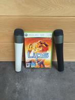 Xbox 360 2 Microfoons + lips game, Ophalen of Verzenden, Zo goed als nieuw