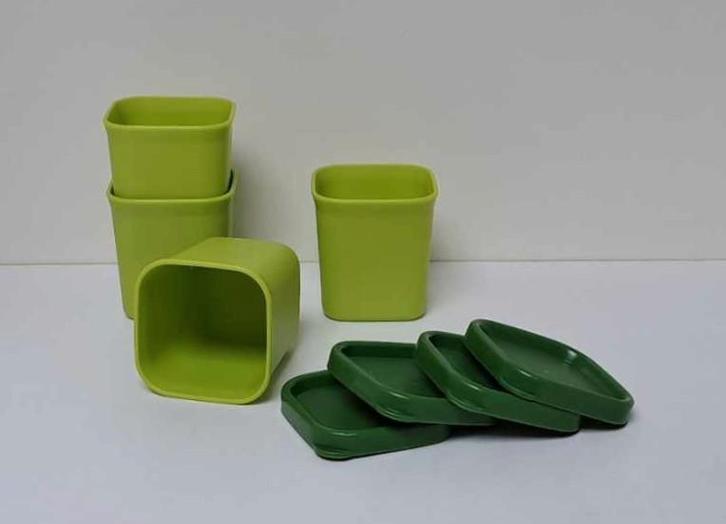 Tupperware™ « Ramekin Micro Urban Familly » x 4 - groen, Huis en Inrichting, Keuken | Tupperware, Zo goed als nieuw, Bus of Trommel