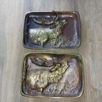 decoratie bronzen kaders met afbeelding dier, Antiek en Kunst, Ophalen