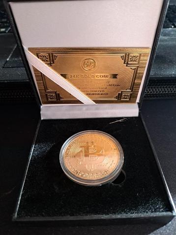 24k Gold plated bitcoin  beschikbaar voor biedingen