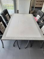 tuinset - tafel en 4 stoelen, Comme neuf, 4 places, Enlèvement, Chaise