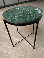 Bijzettafel rond - marmer, Huis en Inrichting, Tafels | Bijzettafels, Ophalen, Zo goed als nieuw, Rond, Overige materialen