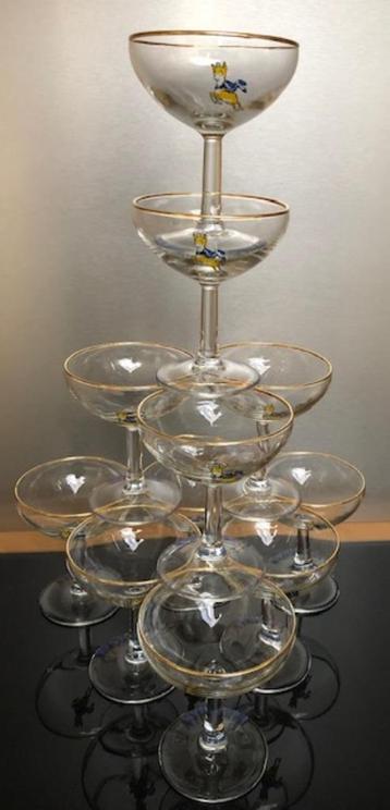 10 VINTAGE BABYCHAM glaasjes (jaren 60-70): 35 € beschikbaar voor biedingen