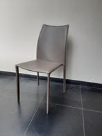 Set van 8 stoelen - bruin/grijs - 110 cm hoog, Tissus, Brun, Enlèvement, Utilisé
