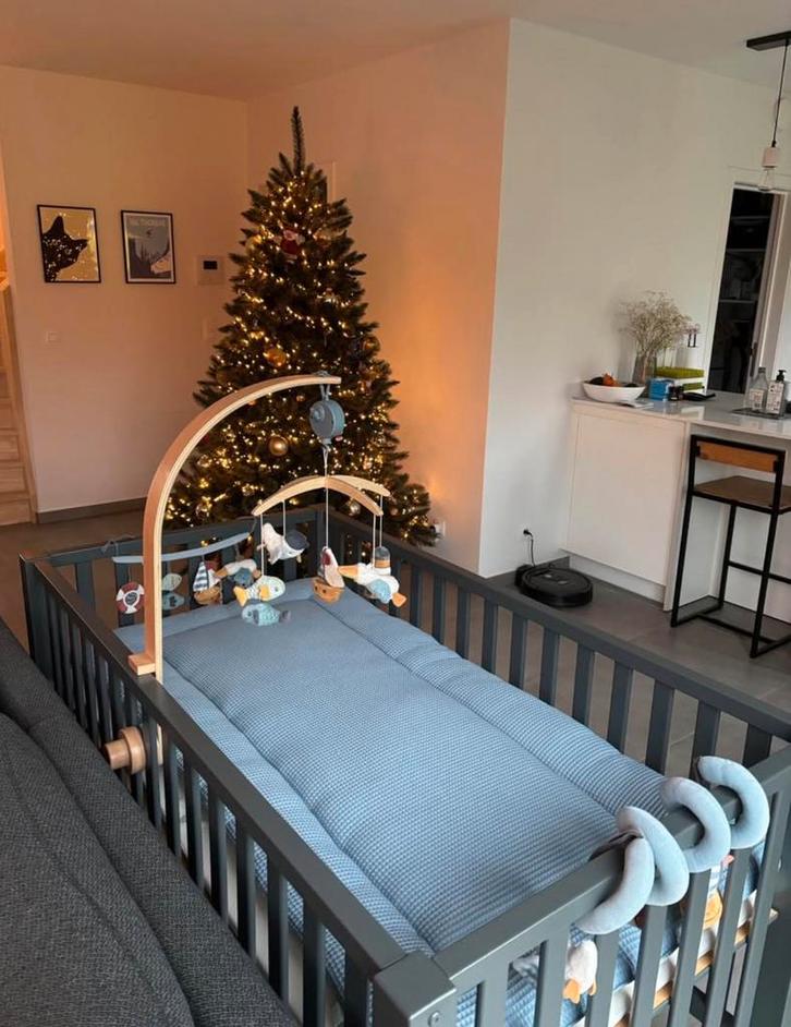 Tweelingpark, Kinderen en Baby's, Babyparken, Zo goed als nieuw, Rechthoekig, In hoogte verstelbaar, Boxkleed, Ophalen