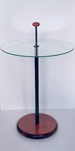 Bijzettafel | Italiaans design | Glas rond 45cm, Midcentury modern Italiaans design, Gebruikt, Verzenden