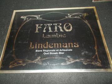 Lindemans Faro Lambic - pvc nep spiegel 40x30cm - Vlezenbeek beschikbaar voor biedingen
