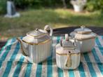 théière cafetière sucrier porcelaine de Bruxelles, Ophalen, Gebruikt