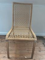 4 stoelen met geweven motief op aluminium frame, Ophalen, Zo goed als nieuw