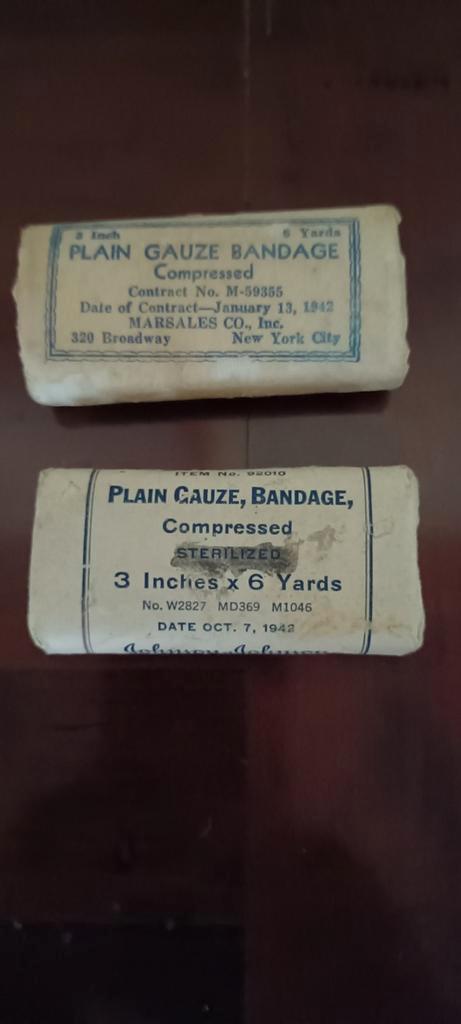 1942 lot 2 verbandjes US Medic WW2, Verzamelen, Militaria | Tweede Wereldoorlog, Landmacht, Overige typen, Ophalen of Verzenden