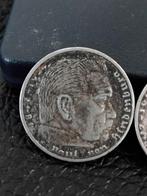 Twee/Duitse  2 Reichsmarkt  1937,1939.Ww2., Postzegels en Munten, Munten | Nederland, Ophalen of Verzenden, Zilver