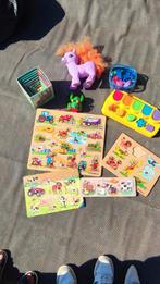 Lot babyspeelgoed: houten puzzels, houten kikker, etc, Ophalen, Gebruikt, Puzzelen