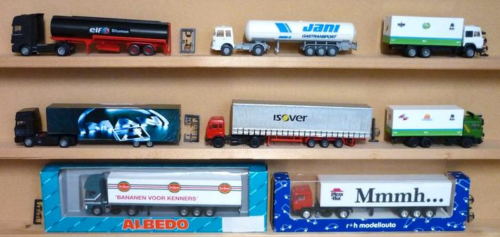 Belgische vrachtwagens  (3)  1/87  HO, Hobby en Vrije tijd, Modeltreinen | H0, Zo goed als nieuw, Overige typen, Gelijkstroom of Wisselstroom