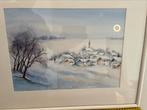 Superbe aquarelle signée Renée Gillet, Ophalen of Verzenden