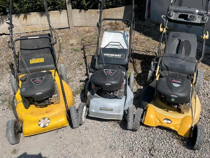 3x Grasmaaier Power Plus 675ex 56cm - B&S motor 190cc, Tuin en Terras, Grasmaaiers, Zo goed als nieuw, Benzine-grasmaaier, 50 cm of meer