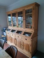 Vitrinekast teak, Huis en Inrichting, Ophalen, Gebruikt, Met deur(en), 200 cm of meer