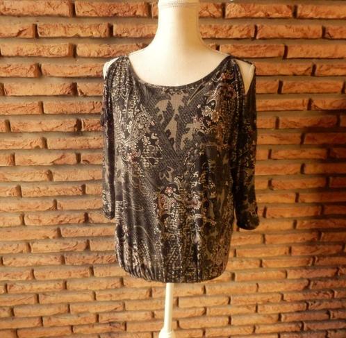 (100)- blouse femme t.unique noir - ell' apostrophe -, Kleding | Dames, Blouses en Tunieken, Zo goed als nieuw, Maat 38/40 (M)