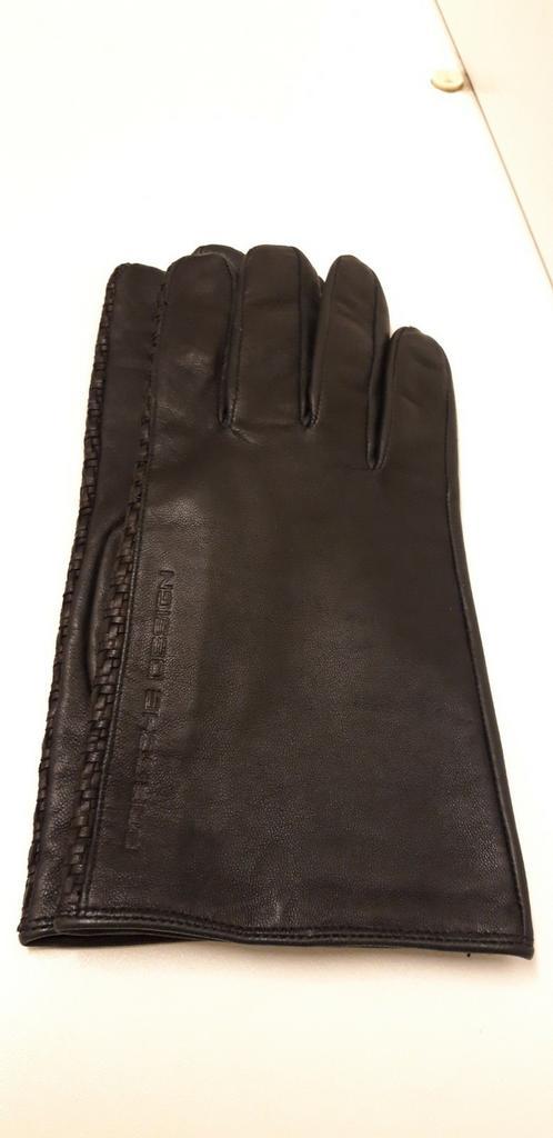 PORSCHE DESIGN , Zwarte lederen handschoenen, niet gebruikt, Vêtements | Hommes, Bonnets, Écharpes & Gants, Comme neuf, Gants