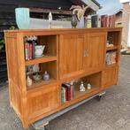 Teak dressoir roomdivider, Huis en Inrichting, Kasten | Dressoirs, Met deur(en), Uniek teak, Nieuw, Ophalen of Verzenden